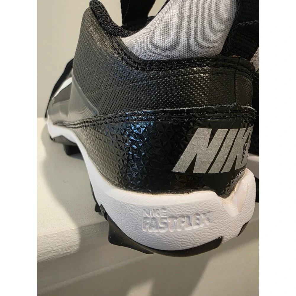 Kids Nike Alpha Huarache Keystone Low Baseball Cleats Black White 2Y FQ4016-001